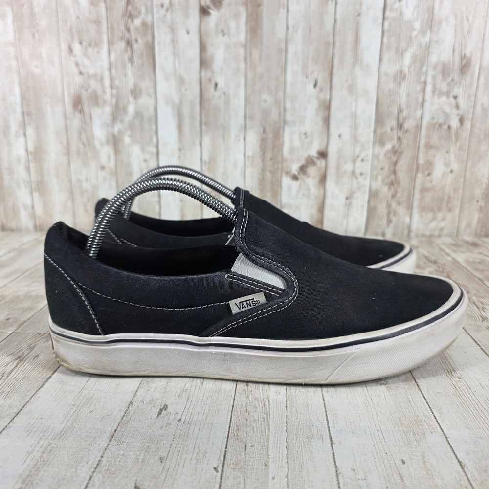 Vans‎ Classic Slip On Black Canvas Skate Shoes Womens Size 10 Mens 9